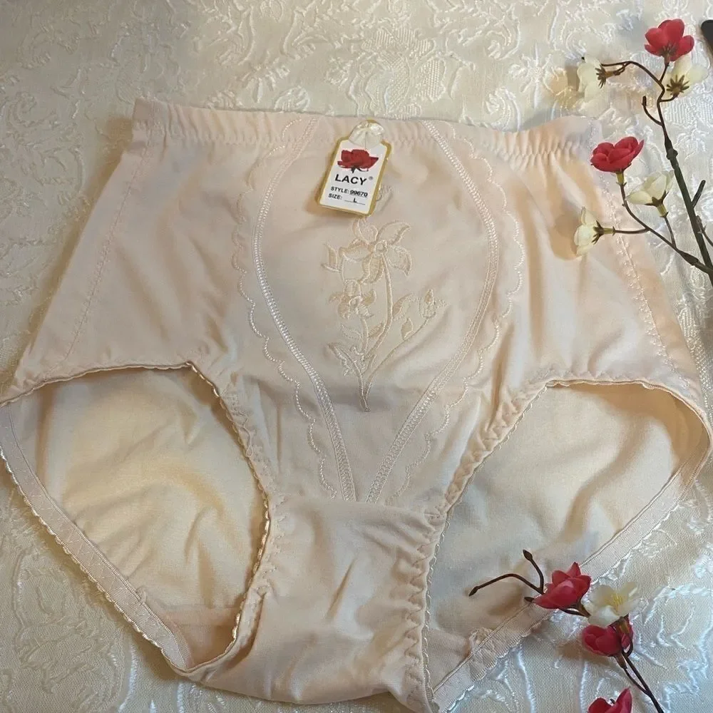 Lacy assorted embroidery design print Underwear L